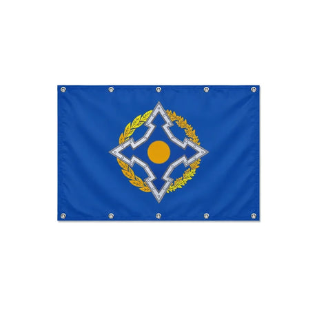 Drapeau de l'Organisation du traité de sécurité collective format S en polyester avec dix œillets