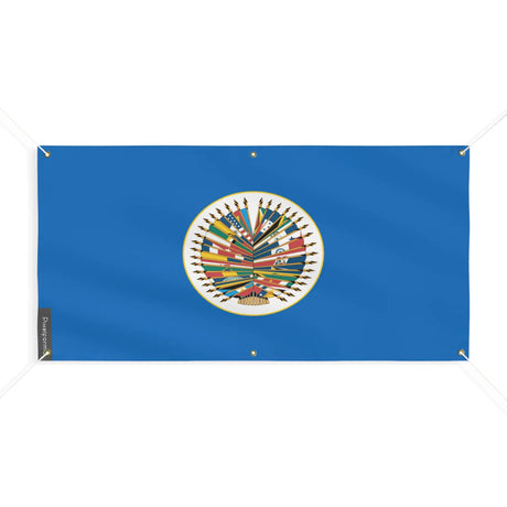 Drapeau organisation états américains polyester œillets robustes