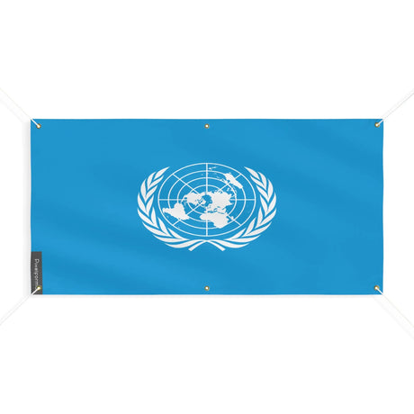 Drapeau organisation nations unies polyester résistant intempéries