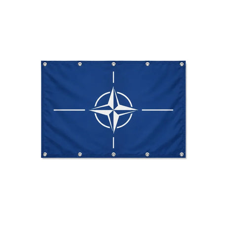 Drapeau de l'OTAN format S en polyester avec dix œillets