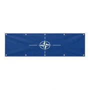 Drapeau de l'OTAN grand format XL en polyester avec dix œillets
