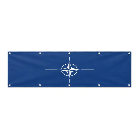 Drapeau de l'OTAN grand format XL en polyester avec dix œillets