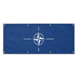 Drapeau otan polyester résistant aux intempéries 8 œillets