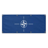 Drapeau otan polyester résistant aux intempéries 8 œillets