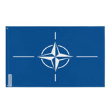 Drapeau otan polyester résistant avec œillets à gauche