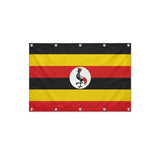 Drapeau de l'Ouganda format S en polyester avec dix œillets