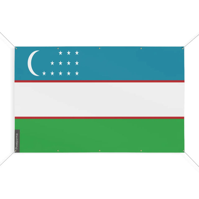 Drapeau ouzbékistan 10 oeillets en plusieurs tailles (s) - pixelforma