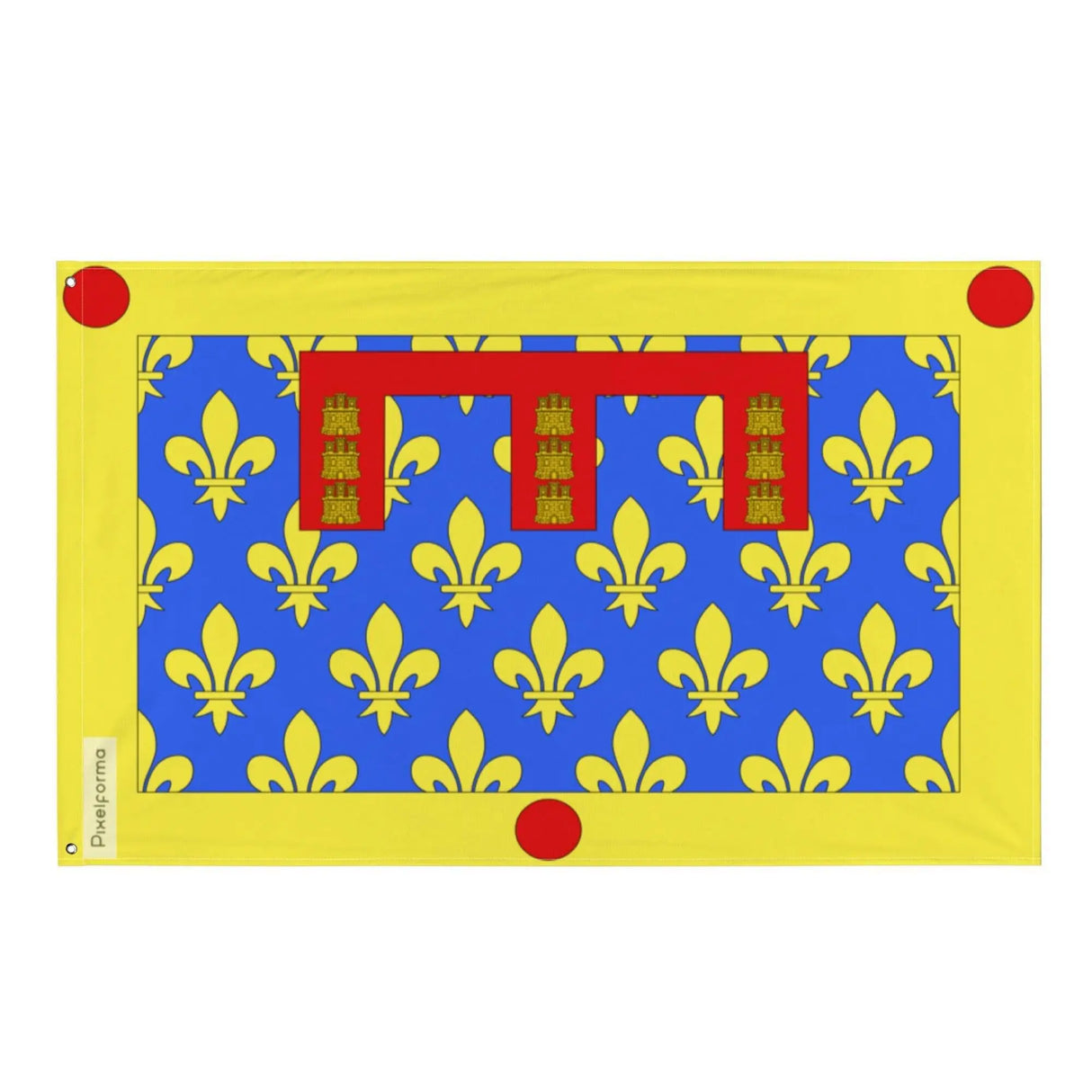 Drapeau pas-de-calais polyester résistant œillets à gauche