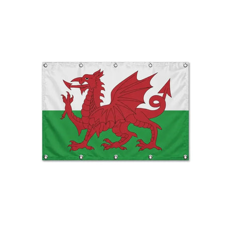 Drapeau Pays de Galles format S en polyester avec dix œillets