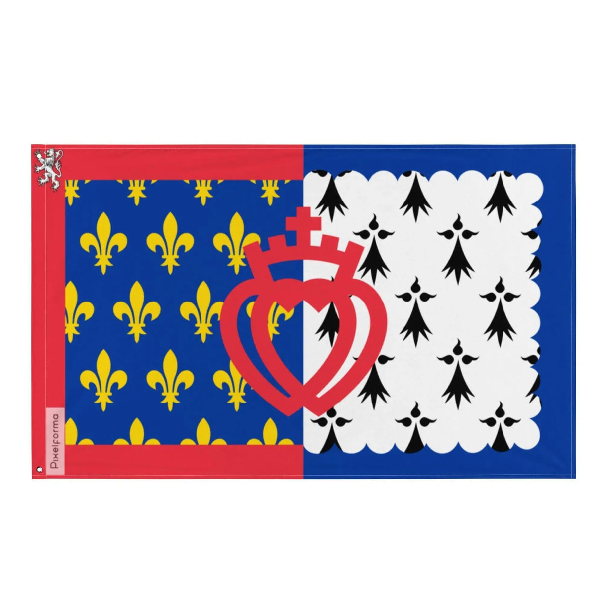 Drapeau pays de la loire polyester résistant double ourlet