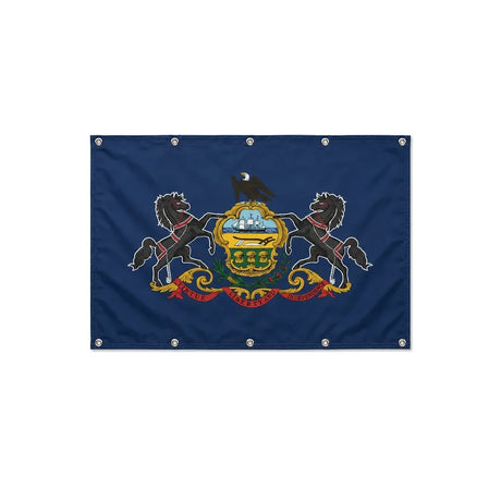 Drapeau de la Pennsylvanie format S en polyester avec dix œillets