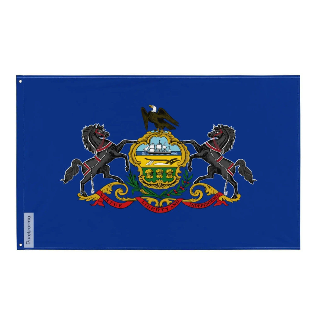 Drapeau pennsylvanie polyester résistant œillets à gauche