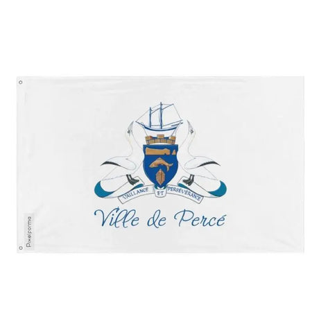 Drapeau percé polyester résistant œillets à gauche