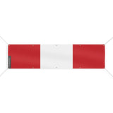 Drapeau pérou polyester résistant usage extérieur intempéries