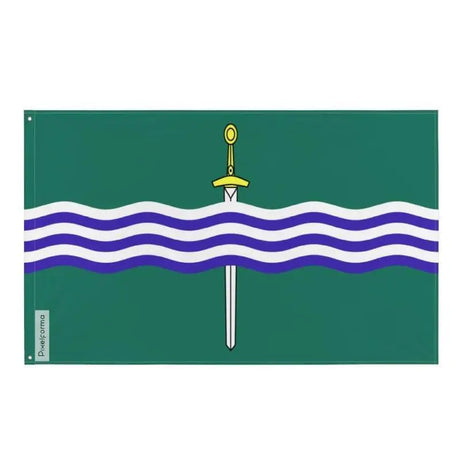 Drapeau peterborough polyester résistant œillets à gauche
