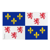 Drapeau picardie polyester résistant œillets à gauche