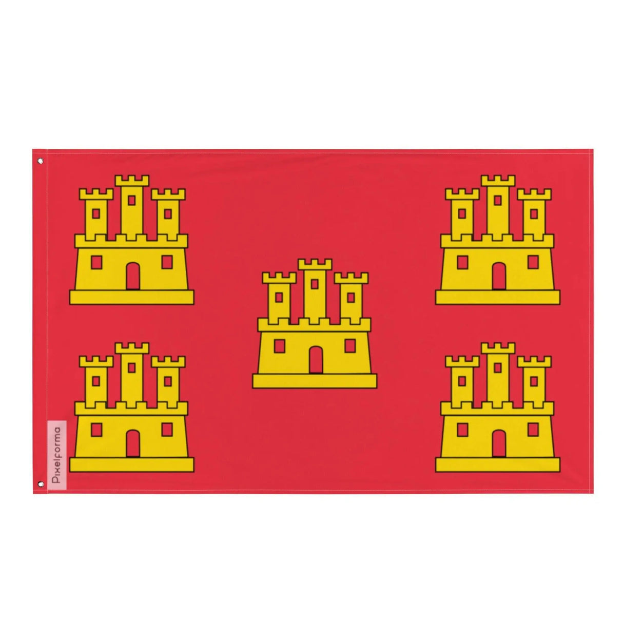 Drapeau poitou-charentes polyester résistant œillets à gauche