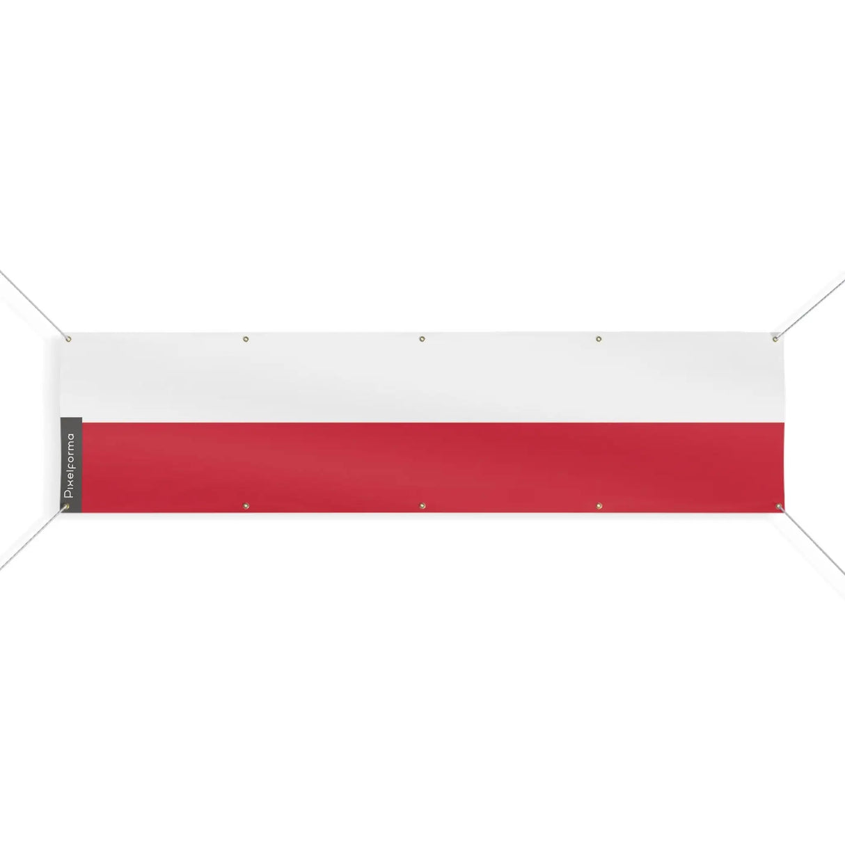 Drapeau pologne polyester résistant avec œillets renforcés