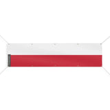 Drapeau pologne polyester résistant avec œillets renforcés