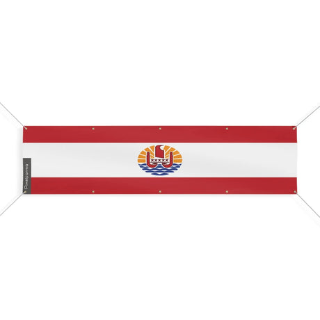 Drapeau polynésie française polyester résistant aux intempéries