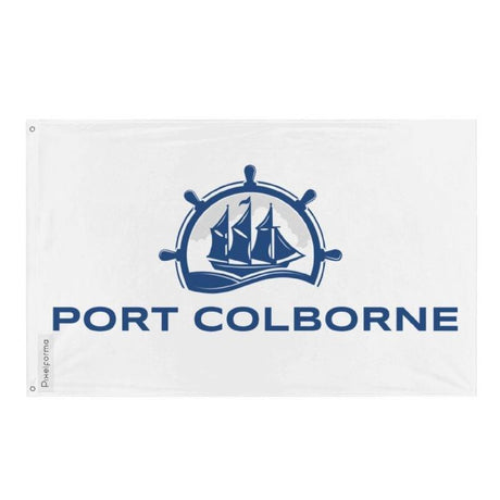 Drapeau Port Colborne en plusieurs tailles 100 % polyester Imprimer avec Double ourlet - Pixelforma