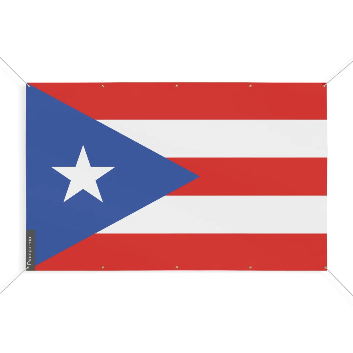 Drapeau porto rico 10 oeillets en plusieurs tailles (s) - pixelforma