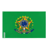 Drapeau président brésil polyester résistant œillets à gauche