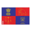 Drapeau président inde polyester résistant œillets à gauche