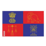 Drapeau président inde polyester résistant œillets à gauche