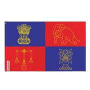 Drapeau président inde polyester résistant œillets à gauche