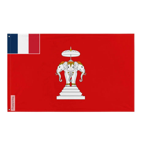 Drapeau protectorat français laos polyester œillets à gauche