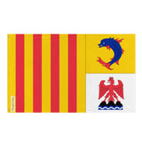 Drapeau provence-alpes-côte d’azur polyester œillets à gauche