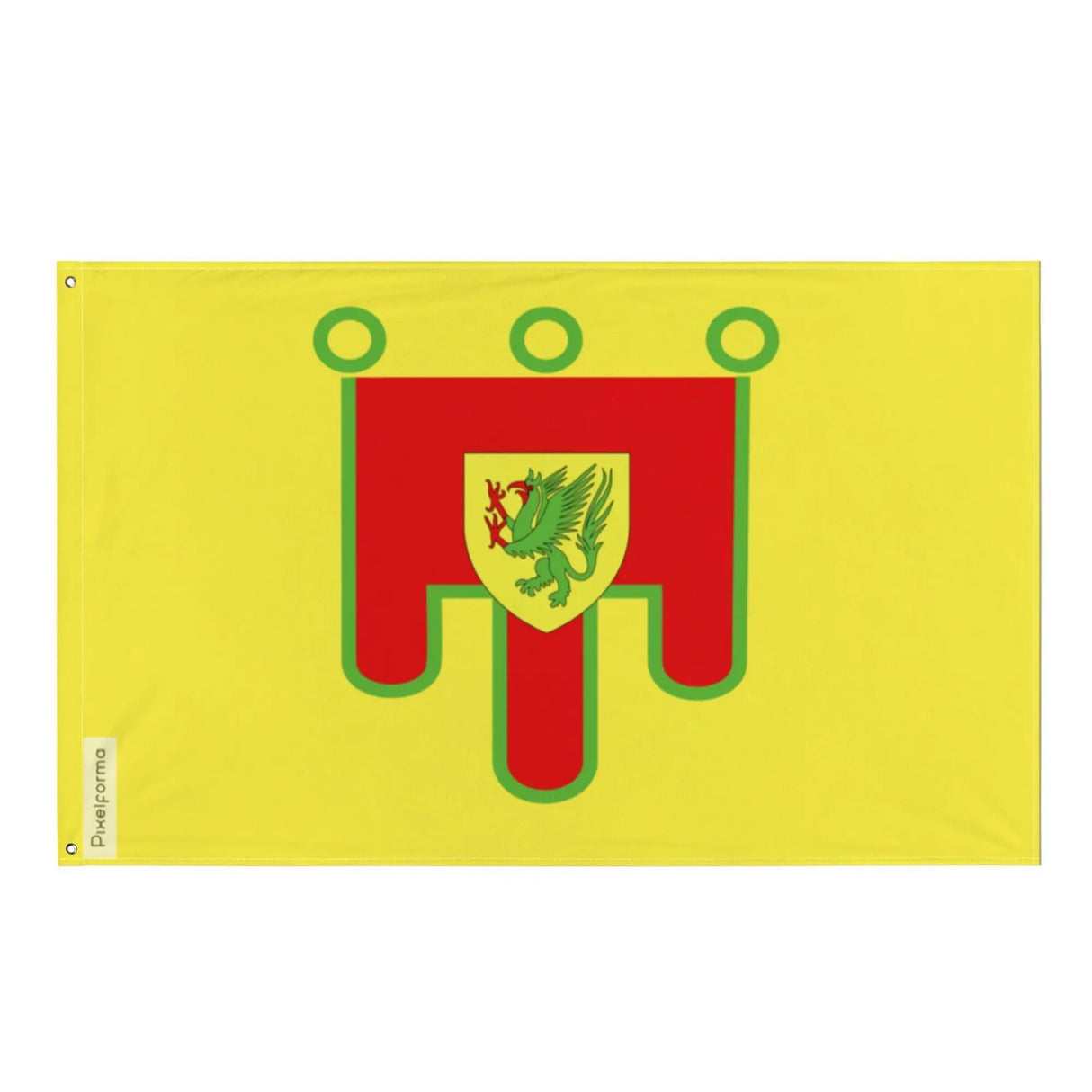 Drapeau puy-de-dôme polyester résistant œillets à gauche