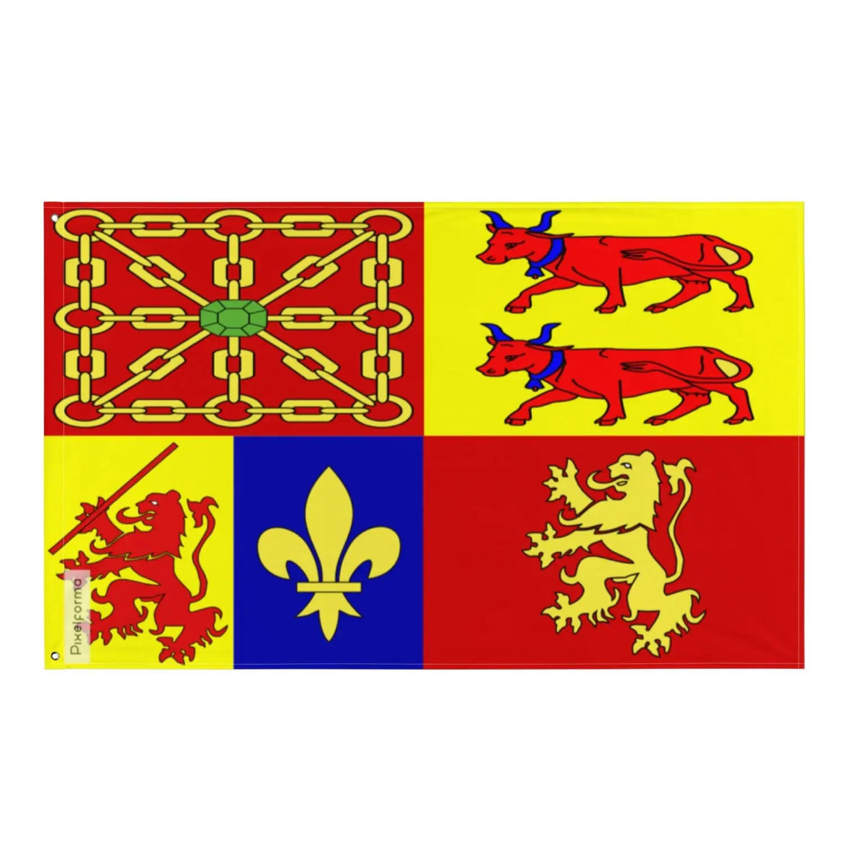 Drapeau pyrénées-atlantiques plusieurs tailles en polyester - pixelforma