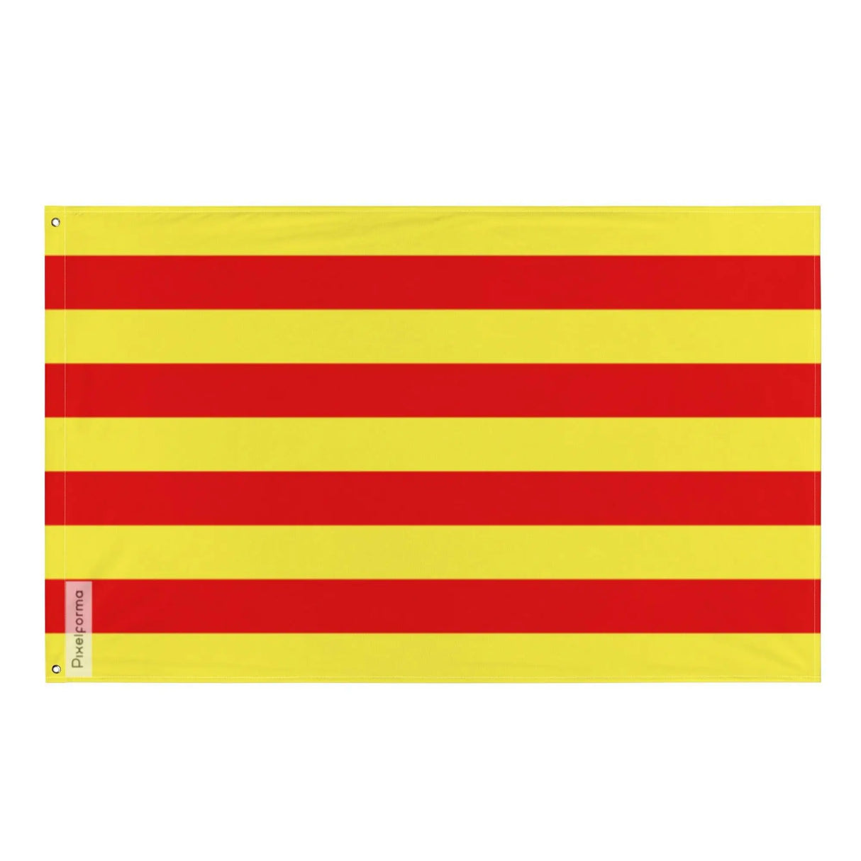 Drapeau pyrénées-orientales polyester avec œillets à gauche