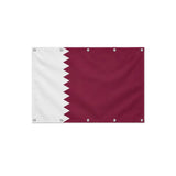 Drapeau du Qatar format S en polyester avec dix œillets