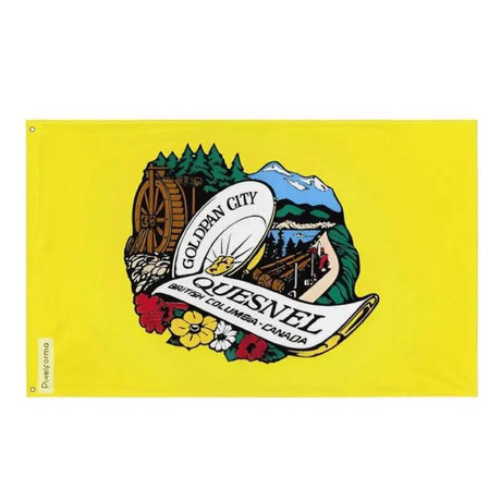 Drapeau quesnel polyester résistant œillets à gauche
