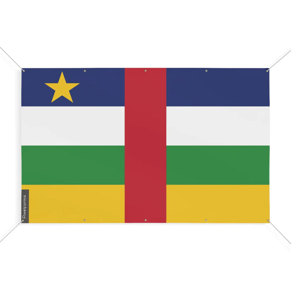 Drapeau république centrafricaine 10 oeillets en plusieurs tailles (s) - pixelforma