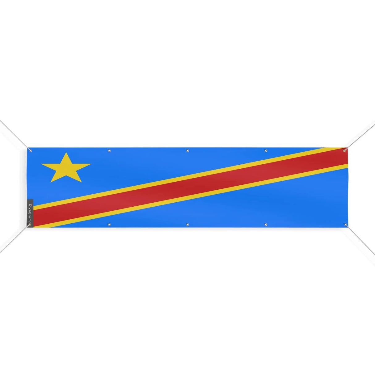 Drapeau république démocratique en polyester résistant