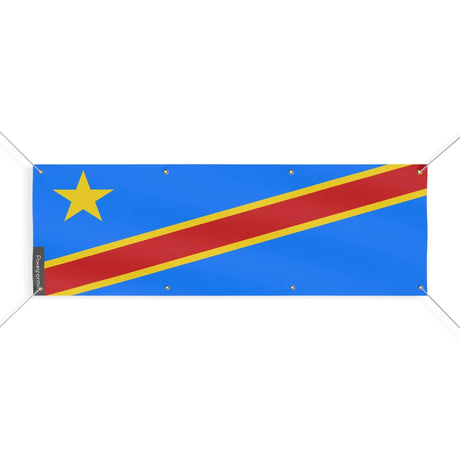 Drapeau république démocratique polyester résistant intempéries