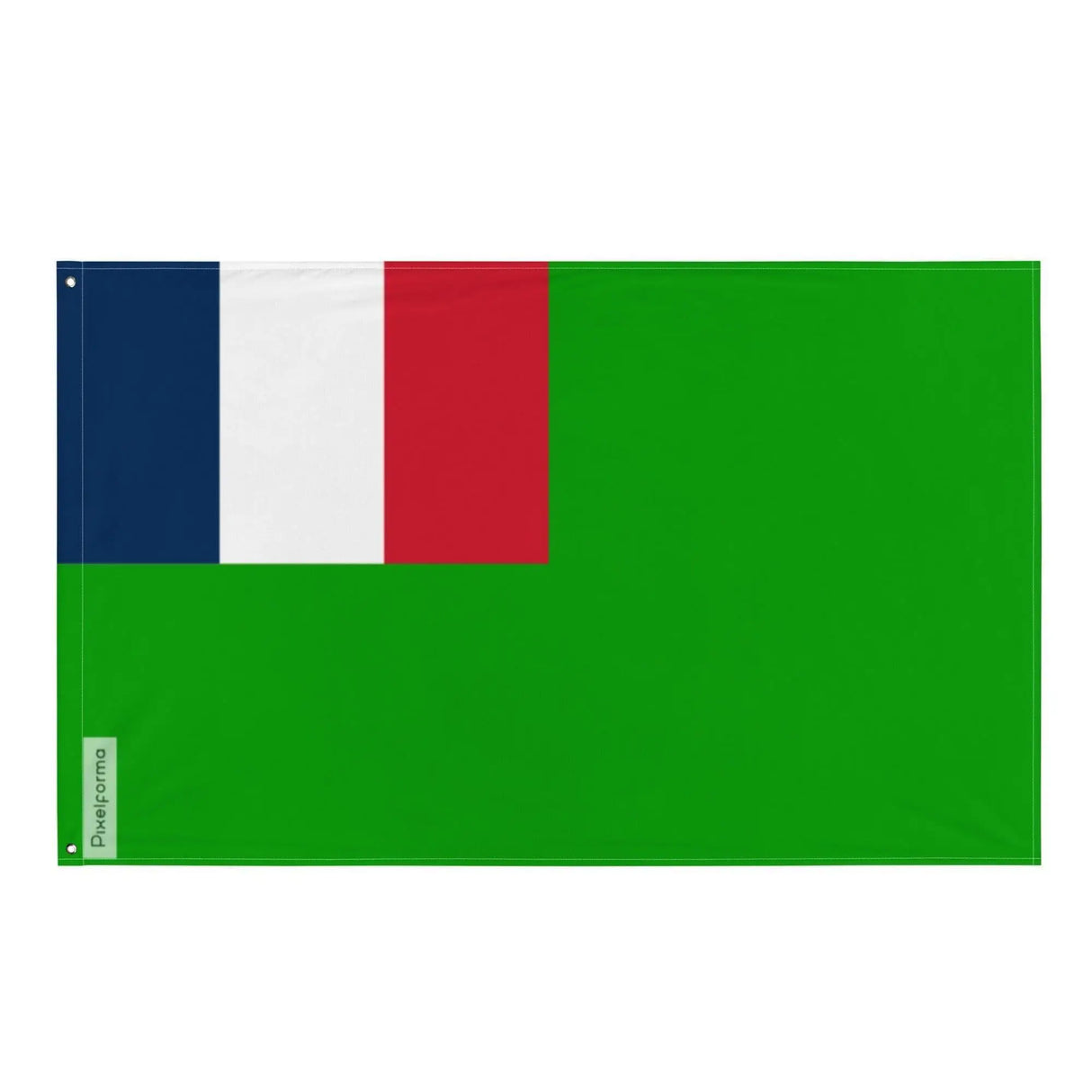 Drapeau république indépendante guyane polyester œillets gauche