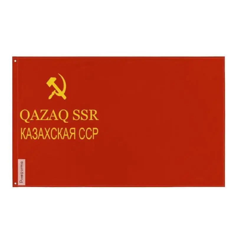 Drapeau république socialiste soviétique kazakhe polyester