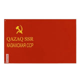 Drapeau république socialiste soviétique kazakhe polyester