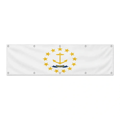 Drapeau Rhode Island grand format XL en polyester avec dix œillets