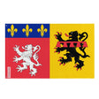 Drapeau rhône polyester résistant avec œillets à gauche