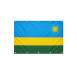 Drapeau du Rwanda format S en polyester avec dix œillets