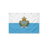 Drapeau de Saint-Marin format S en polyester avec dix œillets