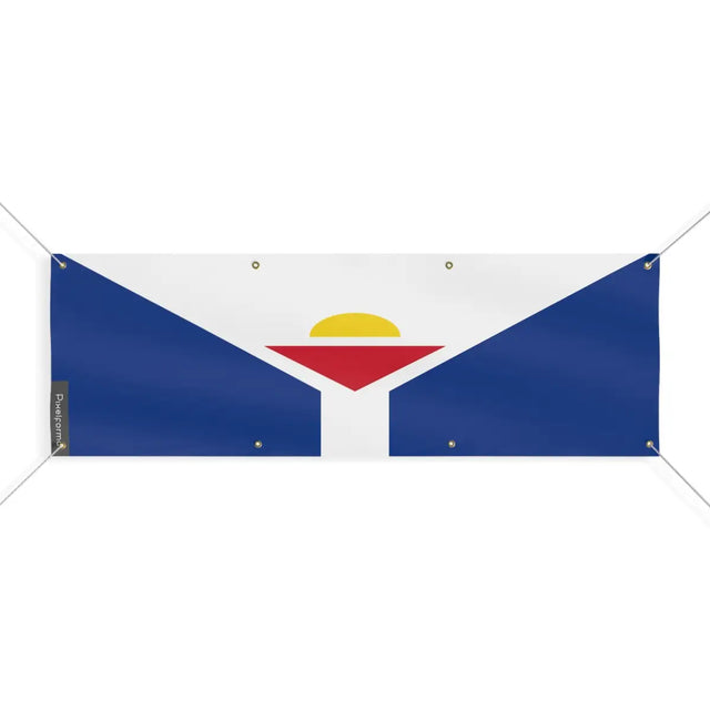 Drapeau Saint-Martin (Antilles françaises) 8 Oeillets en Plusieurs Tailles (L) - Pixelforma 