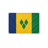 Drapeau Saint-Vincent-et-les-Grenadines format S en polyester avec dix œillets