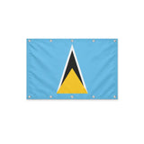 Drapeau de Sainte-Lucie format S en polyester avec dix œillets